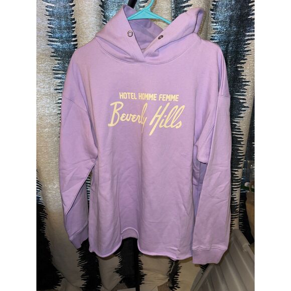 NWOT Hotel Homme Femme Beverly Hills Hoodie in Purple size M - Picture 1 of 6